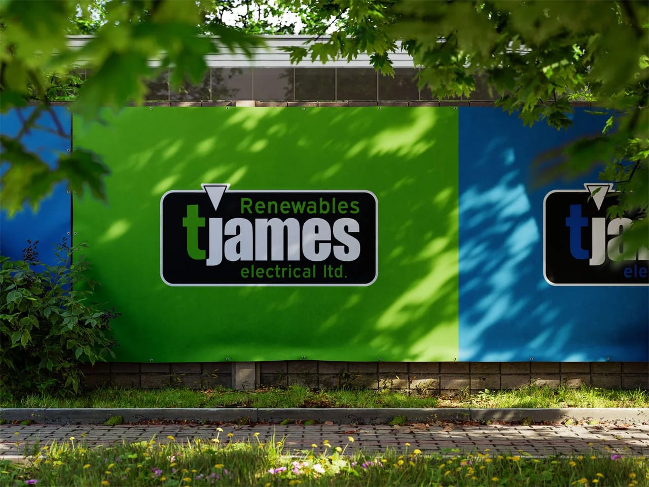 TJAMES Renewables Electrical sign outdoors